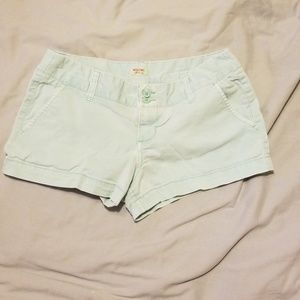 Aqua low rise shorts